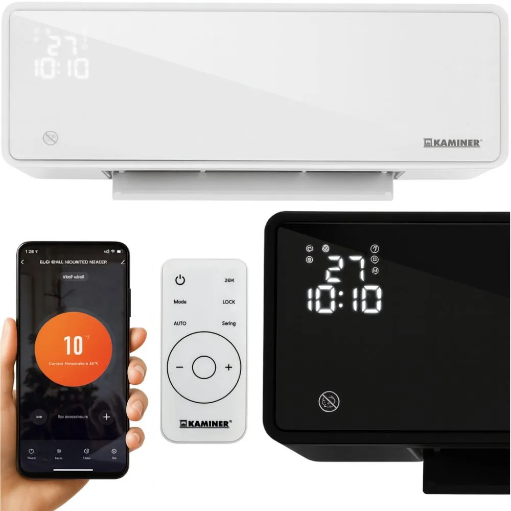 Perdea de aer ZELVION 2000W cu WiFi și încălzitor ceramic PTC Negru