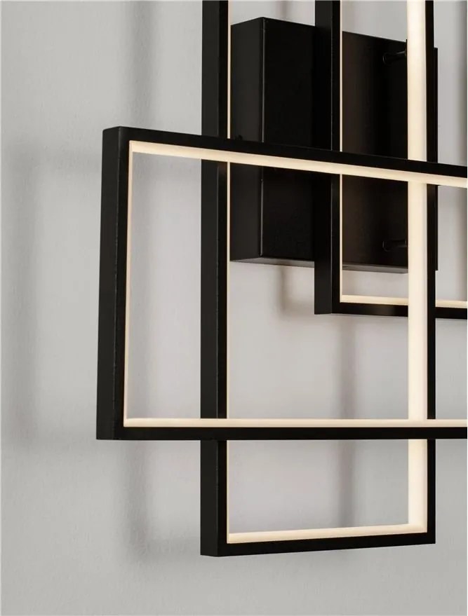Aplica de perete sau tavan design geometric Alis negru