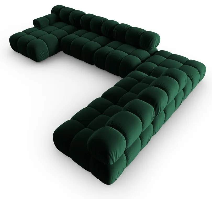 Canapea verde cu tapițerie din catifea 379 cm Bellis – Micadoni Home