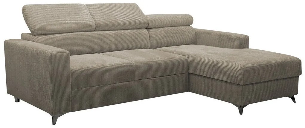 Colțar Columbus 191Cutie de pat, 236x172x82cm, 134 kg, Picioare: Plastic, Metal
