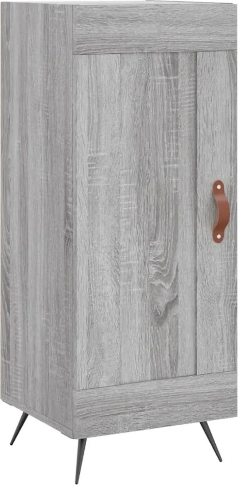 vidaXL Servantă, gri sonoma, 34,5x34x90 cm, lemn compozit