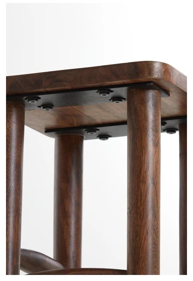 Măsuță auxiliară din lemn masiv de acacia 42x42 cm Qiano – Light &amp; Living