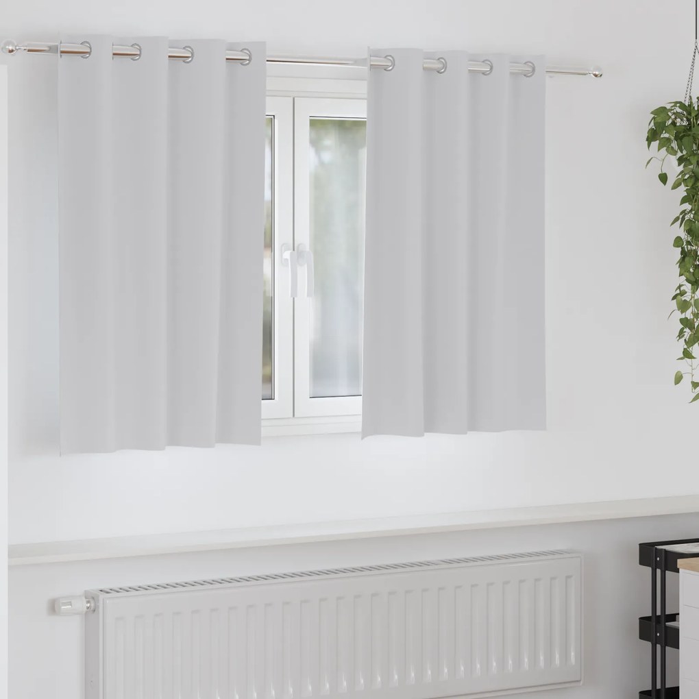 vidaXL Perdele cu perdele 2 pcs Gri deschis Poliester