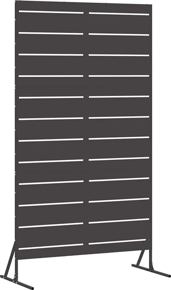 vidaXL Ecran de intimitate Negru 100 x 50 x 180 cm Oțel