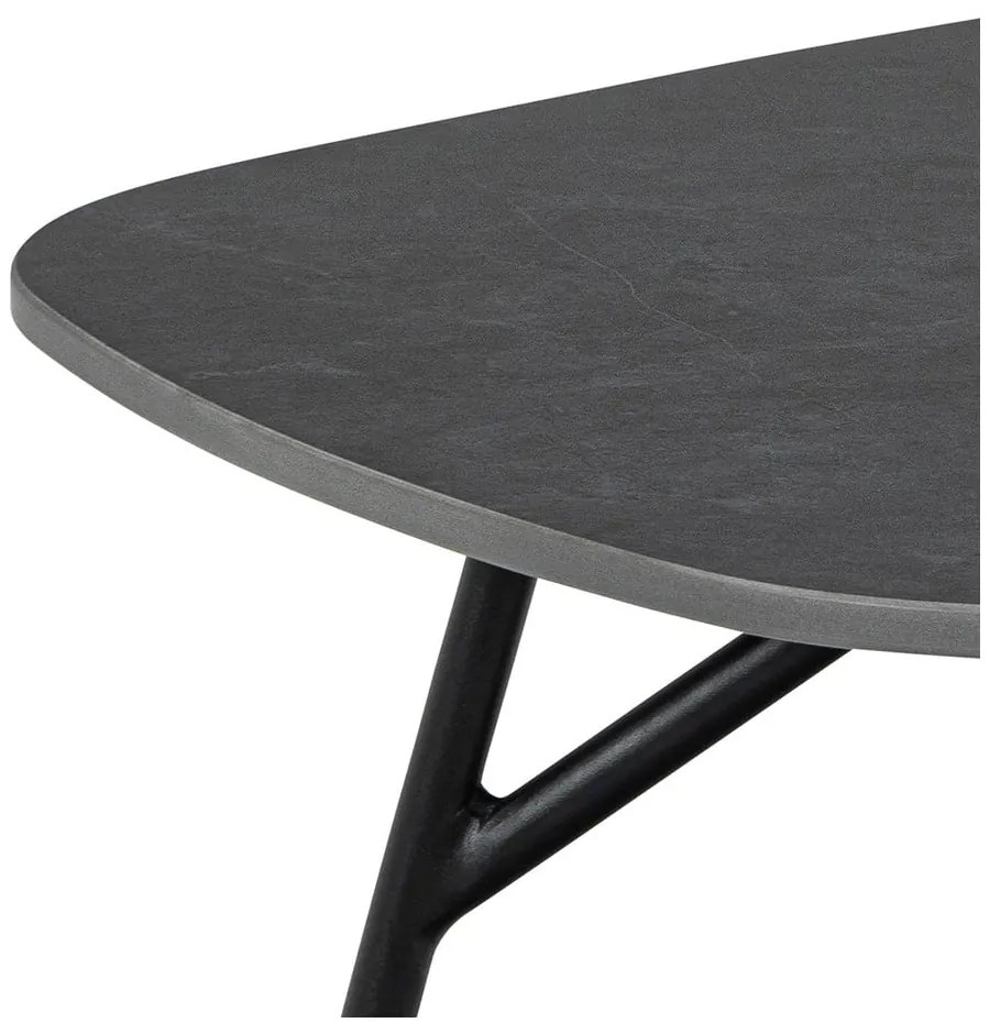 Măsuță de cafea neagră cu blat ceramic 60x120 cm Caracas – Actona