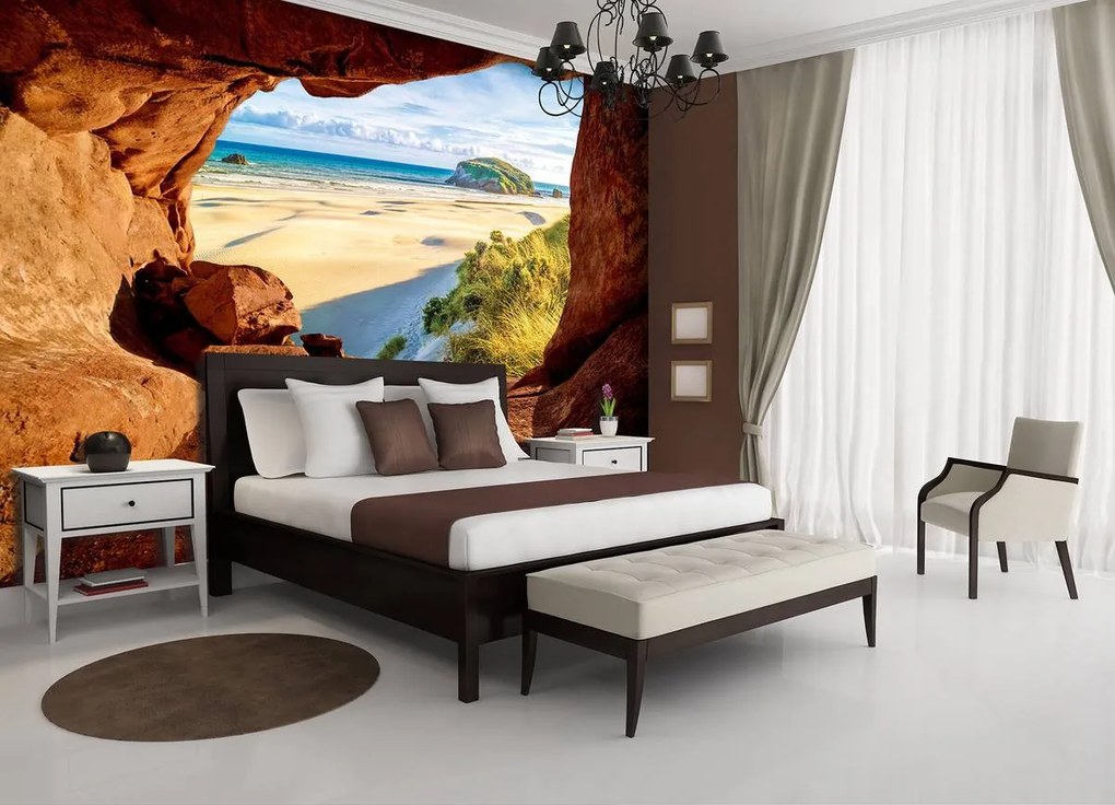 Fototapet - Privire spre plajă din canion (152,5x104 cm)