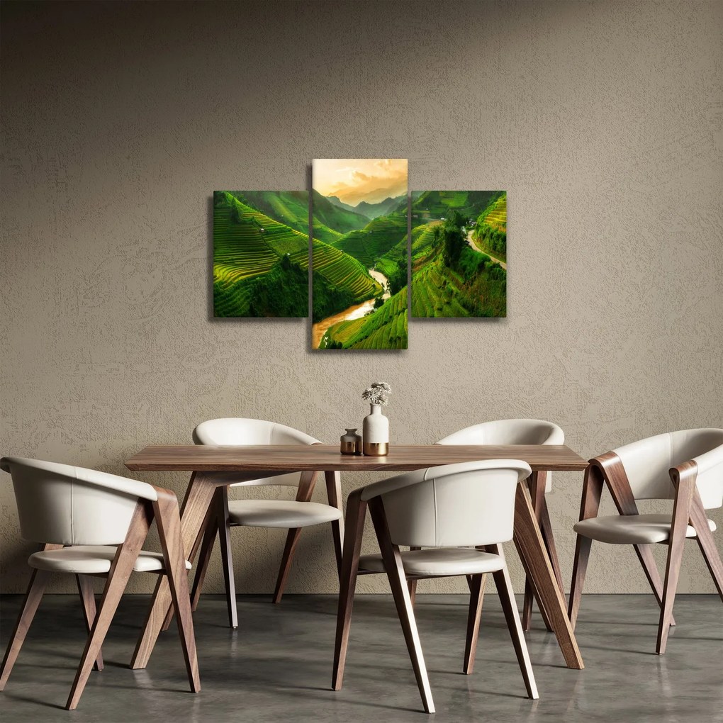 Tablou - Terase de orez Mu Cang Chai (90x60 cm)