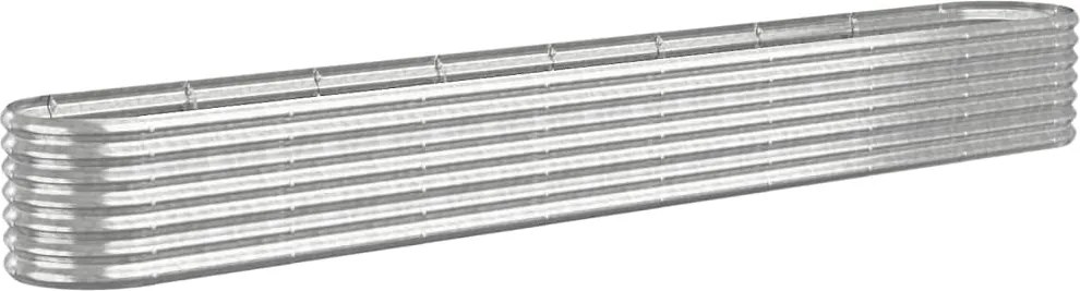 vidaXL Strat înălțat grădină 332x40x36 cm oțel galvanizat