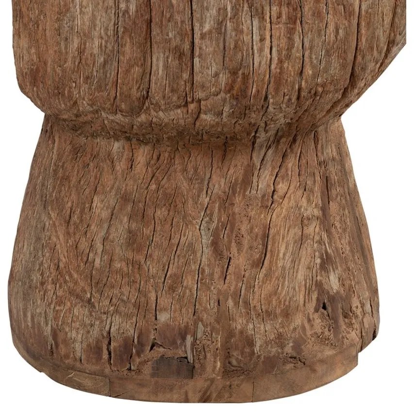 Masuta de cafea din lemn reciclat, 40 cm, aspect rustic