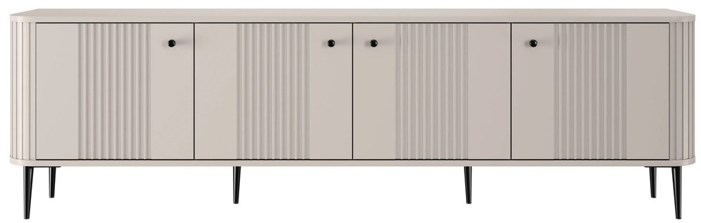 Comodă TV Vesper 4D 187 cm - cașmir / picioare negre