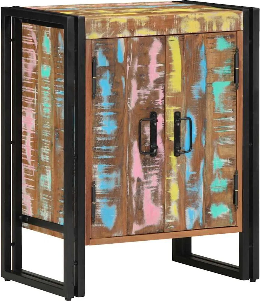 vidaXL Dulap pentru pantofi cu raft Multicolour Lemn masiv recuperat