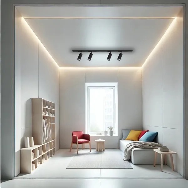 Spot in sistem de șină MICA 4xGU10/10W/230V negru