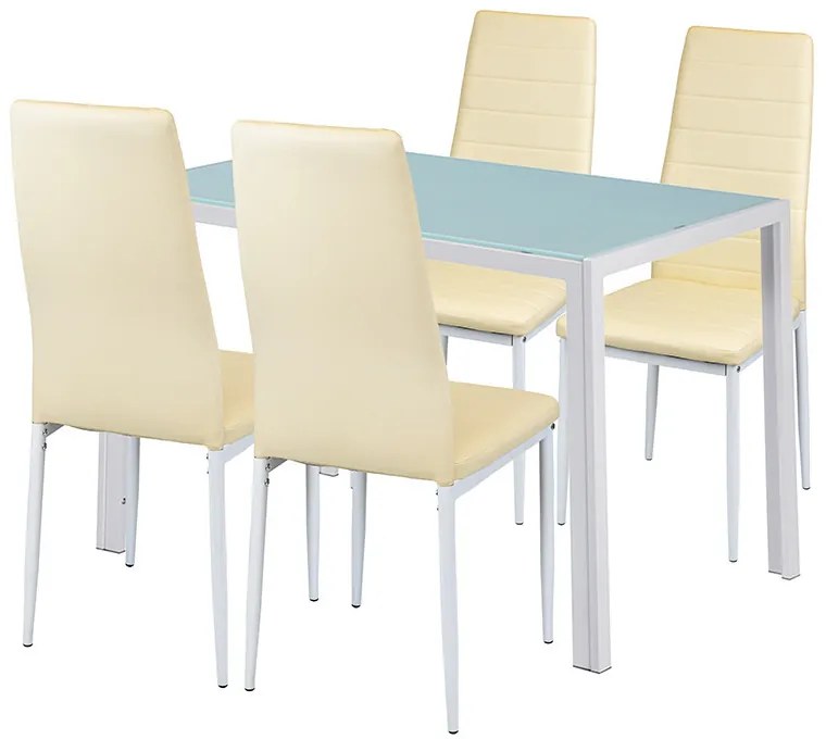 Portland 4+1 set de sufragerie bej