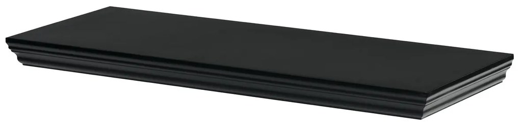 Etajeră de perete P-024, negru mat, 60 cm