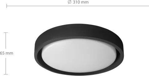 Brilagi - Plafonieră LED MATTEO 24W/230V, Ø 31 cm, neagră