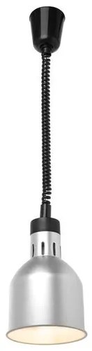Lampa de incalzire cilindrica, argintie ø175x(H)250