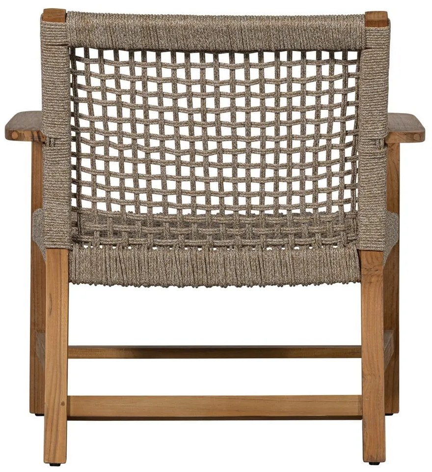 Fotoliu de grădină bej/în culoare naturală din lemn masiv Copper – Exotan