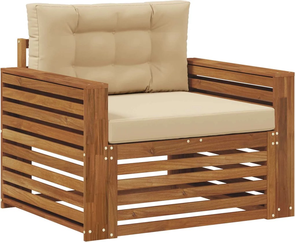 vidaXL Set de canapele de exterior Lemn de acacia solid și poliester