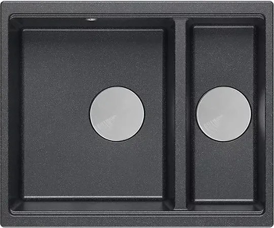Chiuveta compozit incastrata Quadron Logan 150 negru - inox 56x46 cm