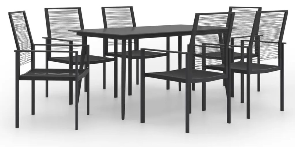 vidaXL Set mobilier de grădină, 7 piese