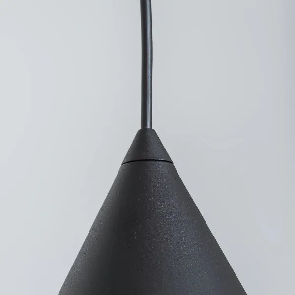 Lustră ETNA II pe cablu, 1xE27/15W/230V, Ø 25 cm, negru