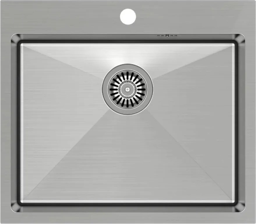 Chiuveta inox incastrata Quadron Unique Russel 110 inox periat 55x48 cm