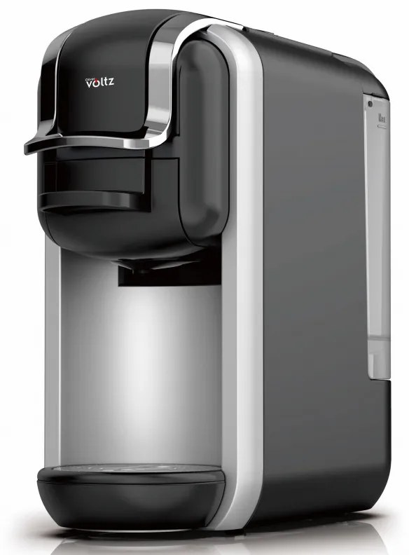 Espressor cu cafea macinata si capsule 8 in 1 Oliver Voltz OV51171J8R, 1450W, 0.6 L, 5 adaptoare, 19 bar, 7 lungimi de cafea, Negru/Argintiu