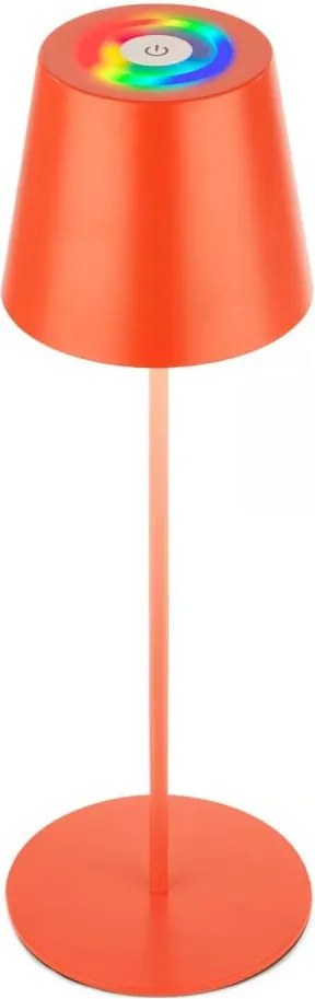 Briloner 7510012-LED RGB dimabilă lampă de masă CALIDA 2,5W/5V IP44 1200mAh portocalie