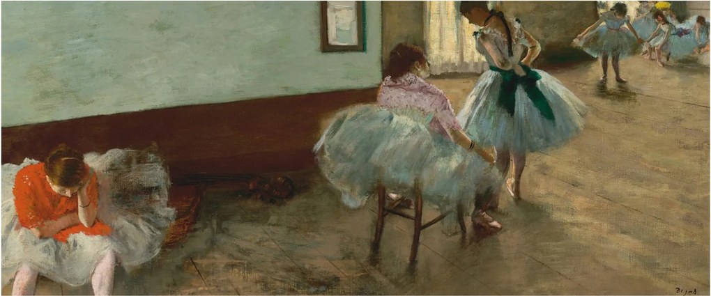 Tablou - Edgar Degas, The Dance Lesson, reproducere (120x50 cm)