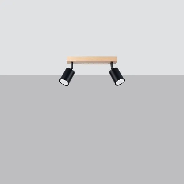 Spot Sollux SL.1291 VERDO 2xGU10/10W/230V negru