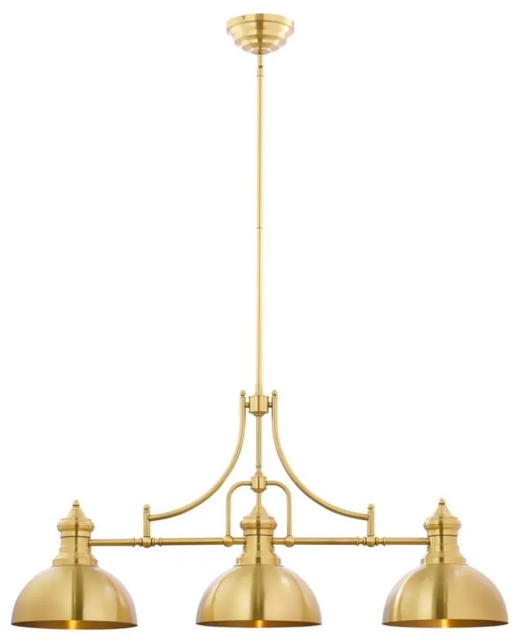 Jupiter 1915 - Lustr pe tijă PLATINO 3xE27/60W/230V alama