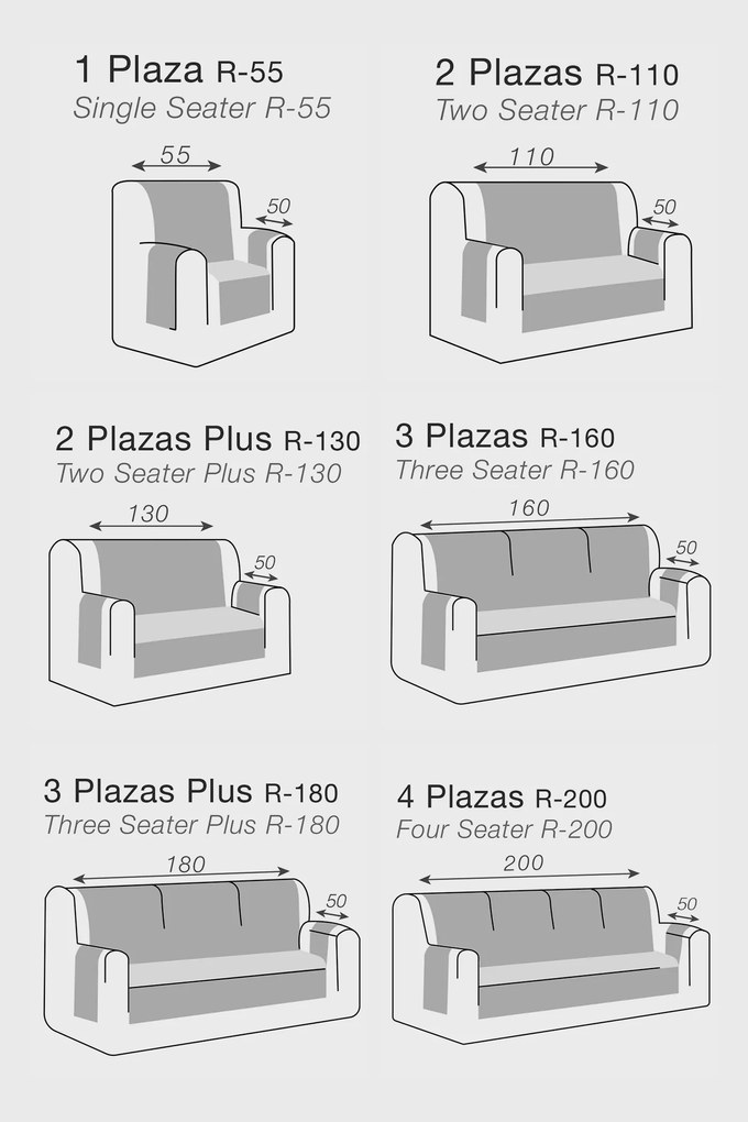 Husă de catifea pentru canapea cu două locuri Velvet gri închis bej 110x50 cm