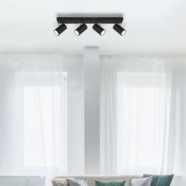 Spot ROBBY 4xGU10/35W/230V negru Globo 57911-4B