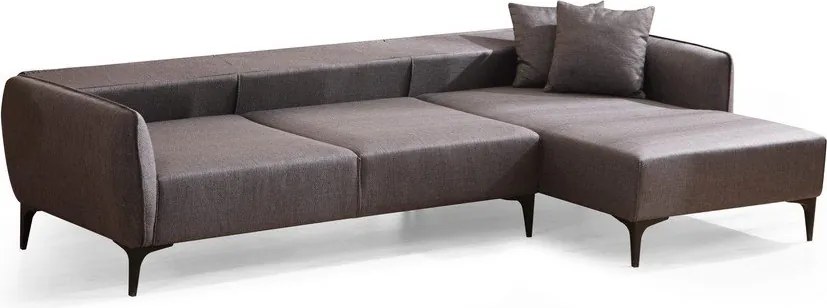 Colțar Belissimo, gri închis, colț pe partea dreaptă – Balcab Home