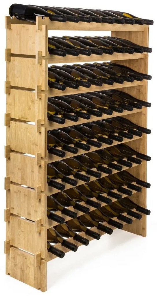 Raftier de vin din bambus G21, 72 sticle, L
