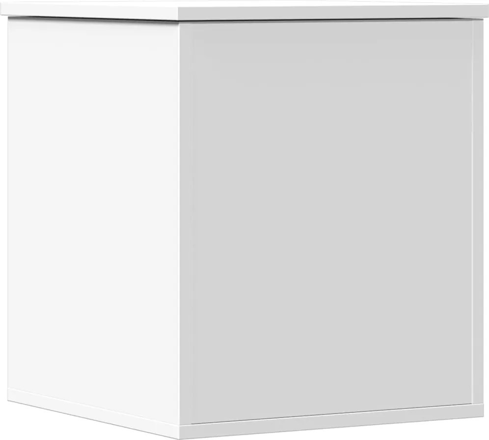 vidaXL Cutie de depozitare, alb, 40x42x46 cm, lemn prelucrat