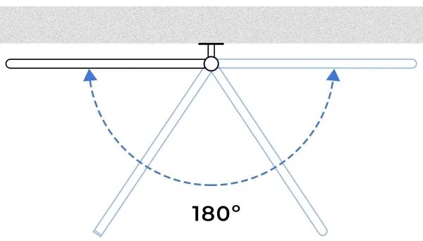 Uscător electric rotativ pentru prosoape FOUETTE 128W/230V 64,6 cm IP44 negru