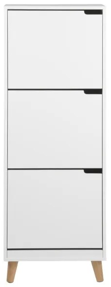 Pantofar cu 3 sertare CARLY alb