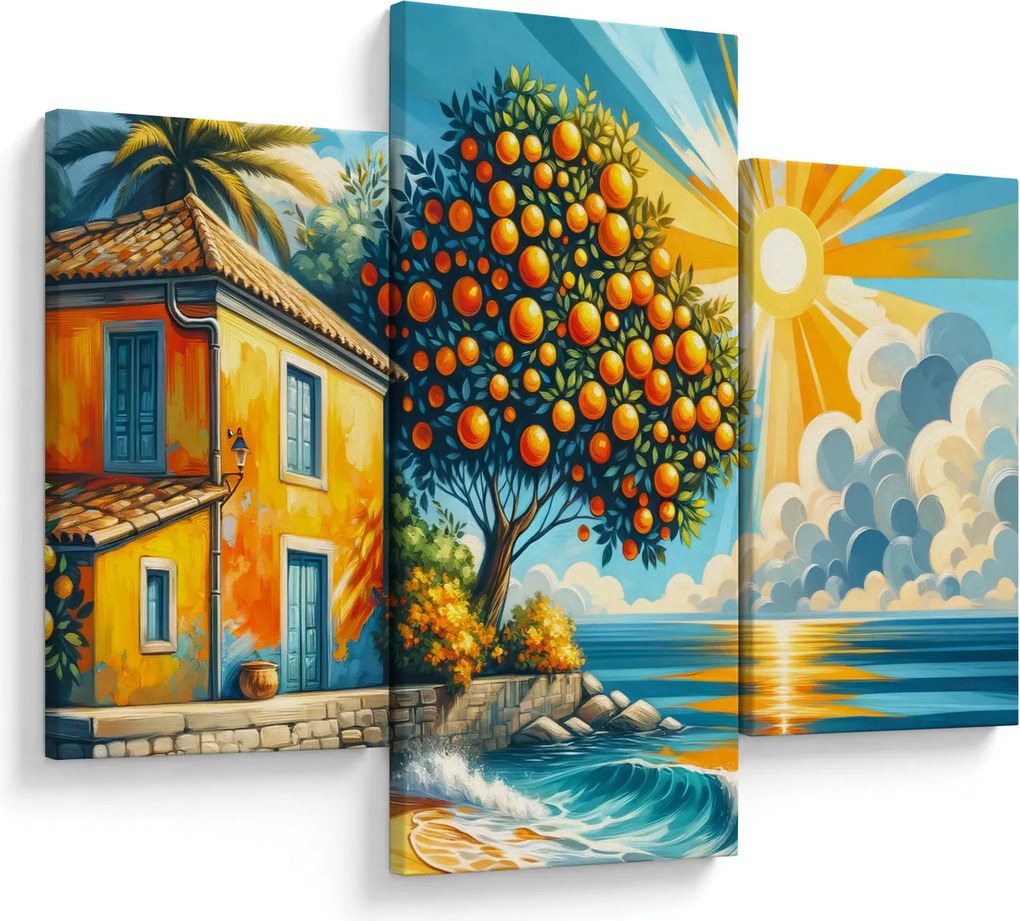 Tablou - Casă cu portocale I. (90x60 cm)