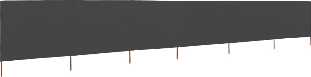 vidaXL Paravan anti-vânt cu 6 panouri, gri, 800 x 80 cm, textil