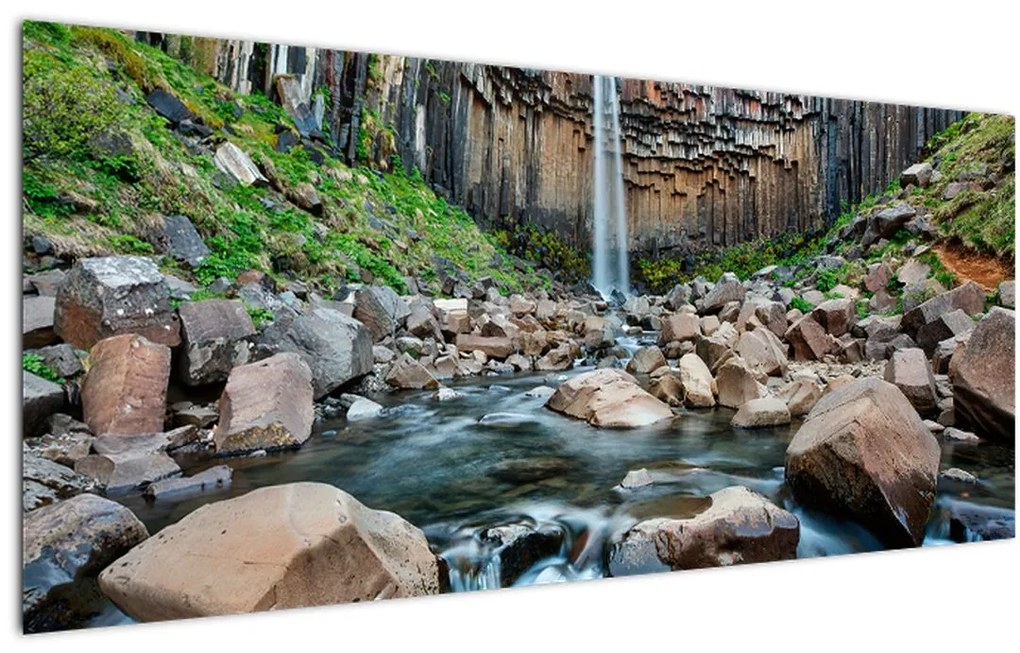 Tablou - Cascada Svartifoss, Islanda (120x50 cm)