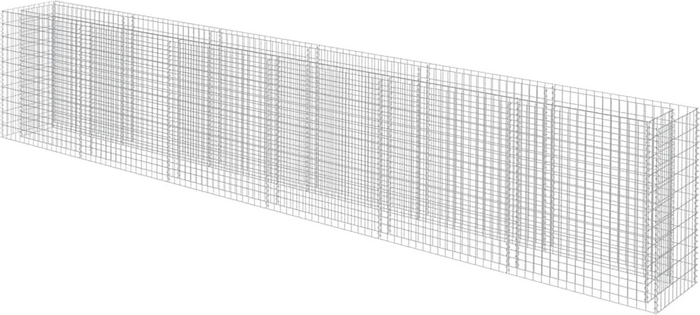 vidaXL Strat înălțat gabion, 540 x 50 x 100 cm, oțel galvanizat