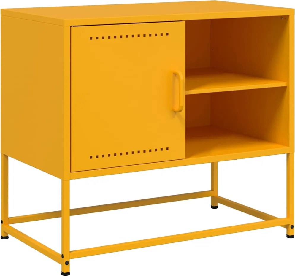 vidaXL Dulap TV, galben muștar, 68x39x60,5 cm, oțel