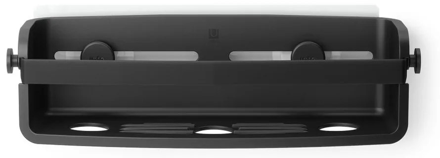 Raft pentru baie negru autoadeziv din plastic Flex Adhesive – Umbra