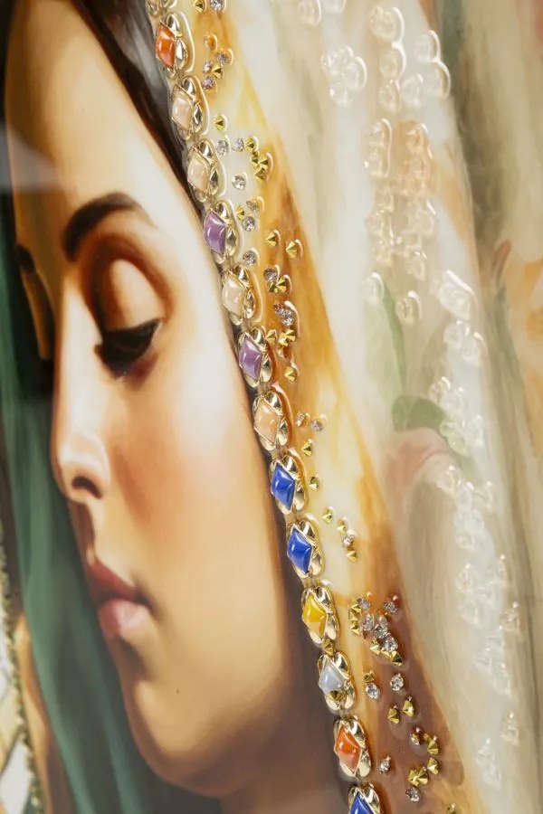 Mauro Ferretti Pictură pe pânză lăcuită Madonna -a- cu ramă cm 72x4x100 | Aosom Romania