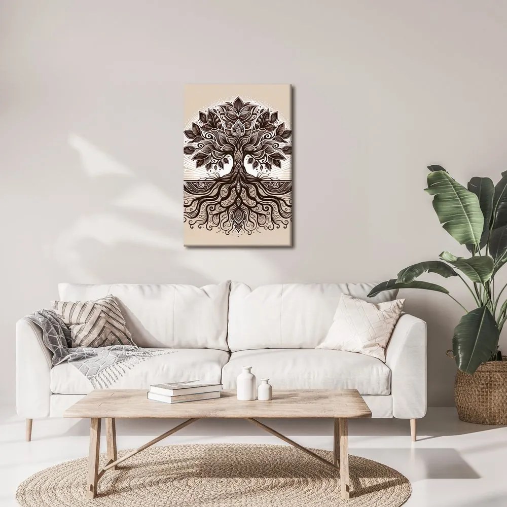 Tablou arborele vieții decorativ pe bej