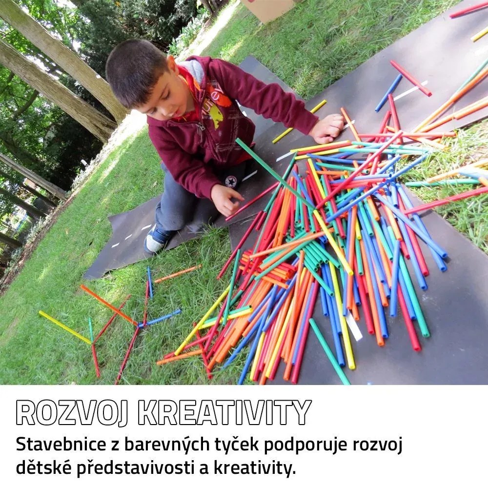Trusă de modelare creativă pentru copii - bastoane pliabile - 500 de bucăți