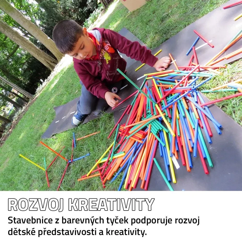 Trusă de modelare creativă pentru copii - bastoane pliabile - 500 de bucăți