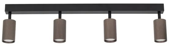 Spot TUNE, 4x GU10/10W/230V, negru/maro