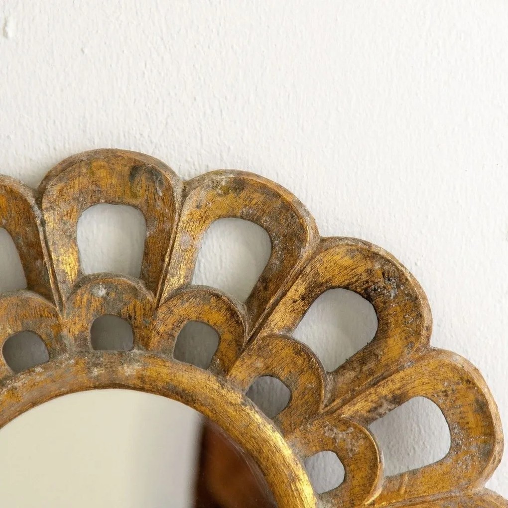 Oglinda decorativa din lemn tropical ALIXAN, 60cm 23925 VH